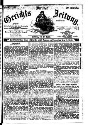 Berliner Gerichts-Zeitung vom 17.04.1881