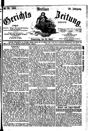 Berliner Gerichts-Zeitung vom 28.04.1881