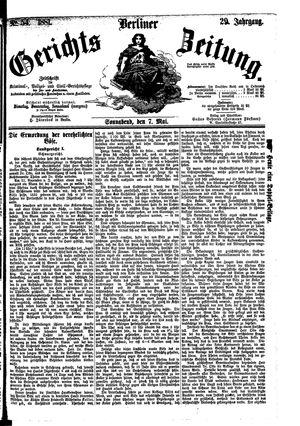 Berliner Gerichts-Zeitung vom 07.05.1881