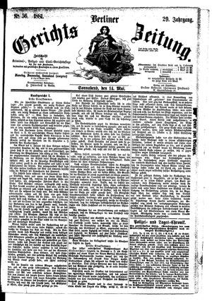 Berliner Gerichts-Zeitung vom 14.05.1881