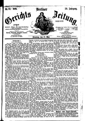 Berliner Gerichts-Zeitung vom 17.05.1881
