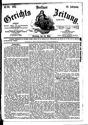 Berliner Gerichts-Zeitung vom 24.05.1881