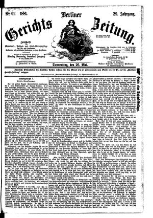 Berliner Gerichts-Zeitung vom 26.05.1881