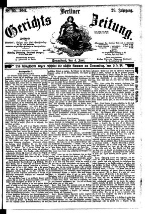 Berliner Gerichts-Zeitung vom 04.06.1881