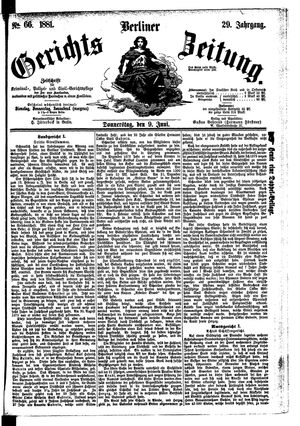 Berliner Gerichts-Zeitung vom 09.06.1881