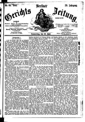 Berliner Gerichts-Zeitung vom 16.06.1881