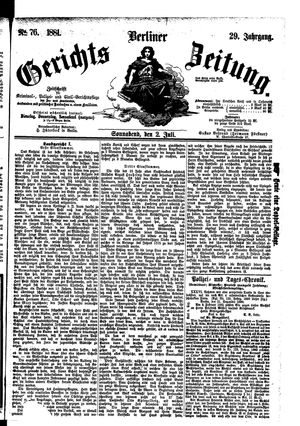 Berliner Gerichts-Zeitung vom 02.07.1881