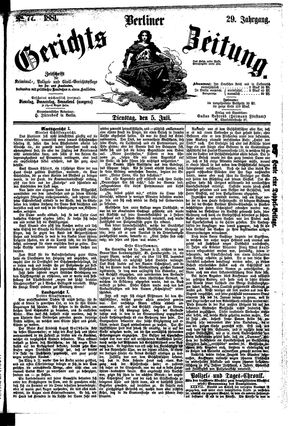 Berliner Gerichts-Zeitung vom 05.07.1881