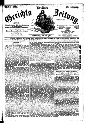 Berliner Gerichts-Zeitung vom 21.07.1881