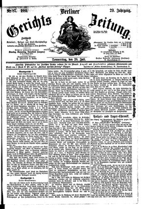 Berliner Gerichts-Zeitung vom 28.07.1881