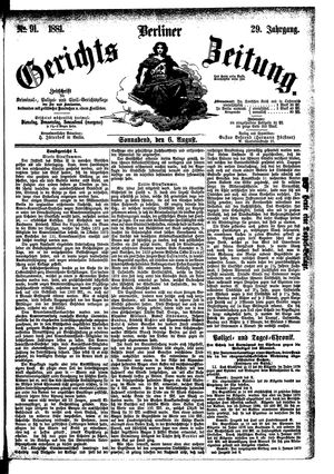 Berliner Gerichts-Zeitung vom 06.08.1881