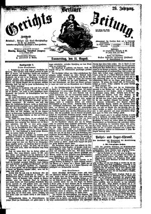 Berliner Gerichts-Zeitung vom 11.08.1881