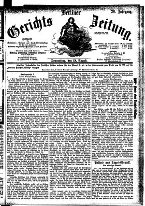 Berliner Gerichts-Zeitung vom 18.08.1881