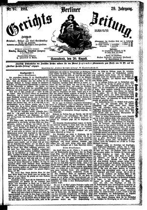 Berliner Gerichts-Zeitung vom 20.08.1881