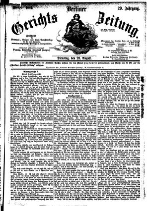 Berliner Gerichts-Zeitung vom 23.08.1881