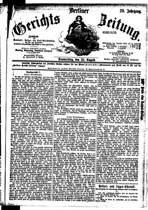 Berliner Gerichts-Zeitung vom 25.08.1881