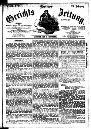 Berliner Gerichts-Zeitung vom 06.09.1881