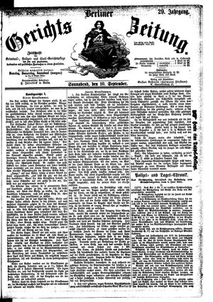 Berliner Gerichts-Zeitung vom 10.09.1881