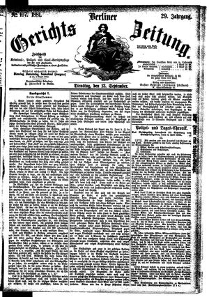 Berliner Gerichts-Zeitung vom 13.09.1881