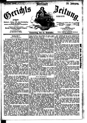 Berliner Gerichts-Zeitung vom 15.09.1881