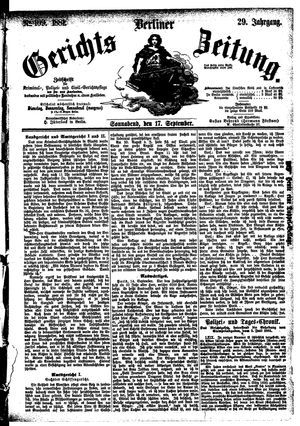 Berliner Gerichts-Zeitung vom 17.09.1881