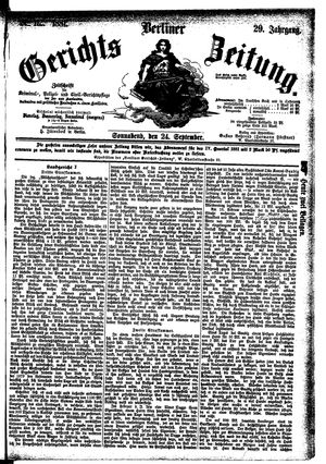 Berliner Gerichts-Zeitung vom 24.09.1881