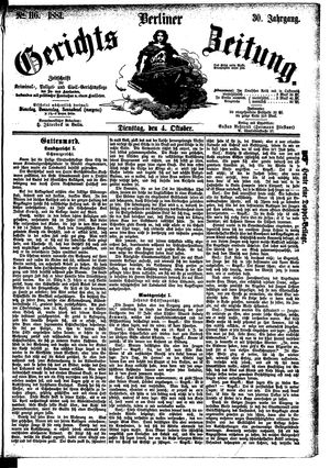 Berliner Gerichts-Zeitung vom 04.10.1881