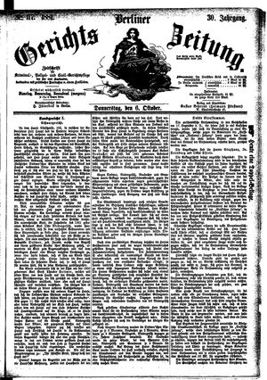 Berliner Gerichts-Zeitung vom 06.10.1881
