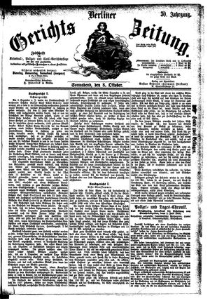Berliner Gerichts-Zeitung vom 08.10.1881