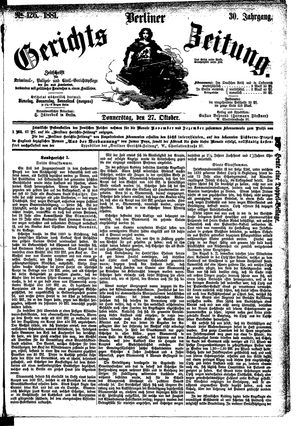 Berliner Gerichts-Zeitung vom 27.10.1881