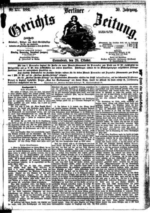 Berliner Gerichts-Zeitung vom 29.10.1881
