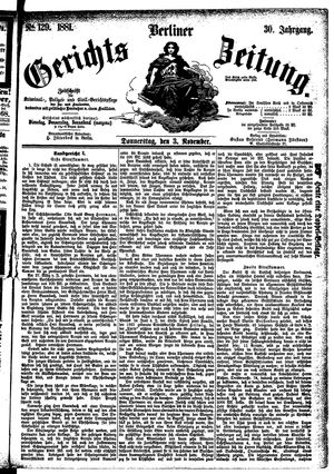 Berliner Gerichts-Zeitung vom 03.11.1881