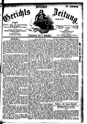 Berliner Gerichts-Zeitung on Nov 5, 1881