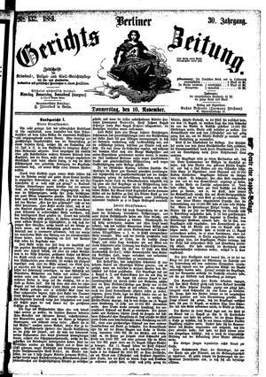 Berliner Gerichts-Zeitung on Nov 10, 1881