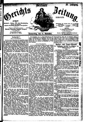 Berliner Gerichts-Zeitung vom 17.11.1881