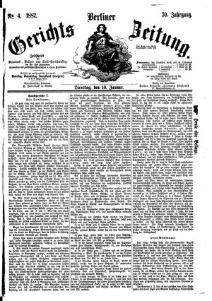 Berliner Gerichts-Zeitung vom 10.01.1882