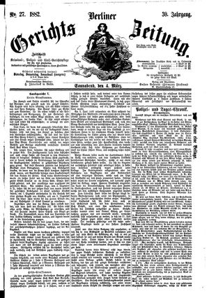 Berliner Gerichts-Zeitung vom 04.03.1882