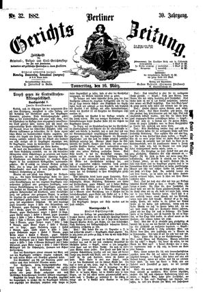 Berliner Gerichts-Zeitung vom 16.03.1882