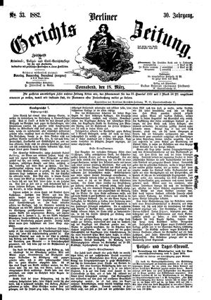 Berliner Gerichts-Zeitung on Mar 18, 1882