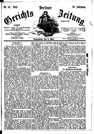 Berliner Gerichts-Zeitung vom 06.05.1882