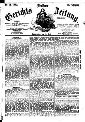Berliner Gerichts-Zeitung vom 11.05.1882