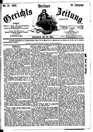 Berliner Gerichts-Zeitung on May 20, 1882