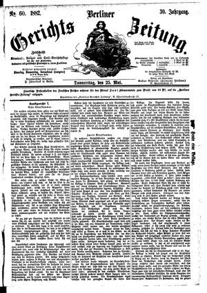 Berliner Gerichts-Zeitung vom 25.05.1882