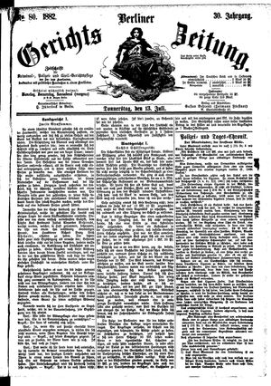 Berliner Gerichts-Zeitung vom 13.07.1882