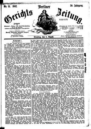 Berliner Gerichts-Zeitung vom 08.08.1882