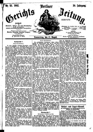 Berliner Gerichts-Zeitung vom 17.08.1882