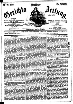 Berliner Gerichts-Zeitung vom 24.08.1882