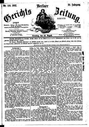 Berliner Gerichts-Zeitung vom 29.08.1882