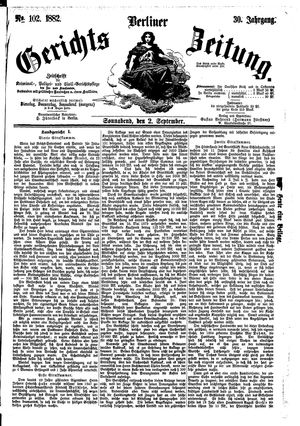 Berliner Gerichts-Zeitung vom 02.09.1882