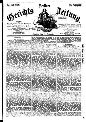 Berliner Gerichts-Zeitung vom 12.09.1882
